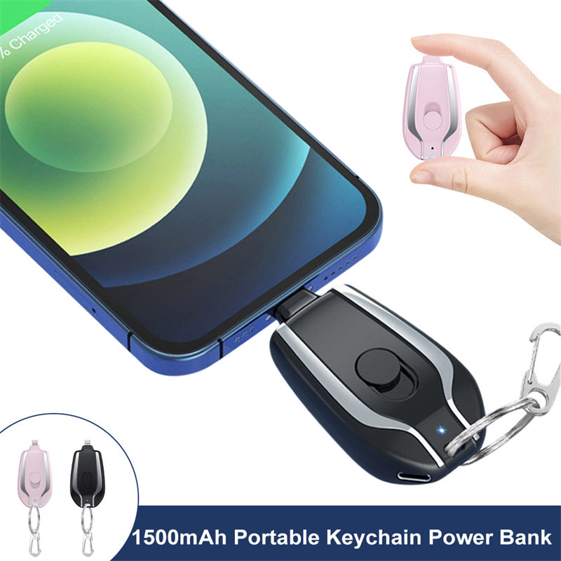 Mini Power-Bank Keychain for iPhone and Android